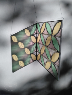 bauhaus square 2 with refraction suncatcher